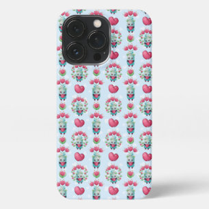 Funda Para iPhone 13 Pro Lindo patrón floral Mason Jar Hearts