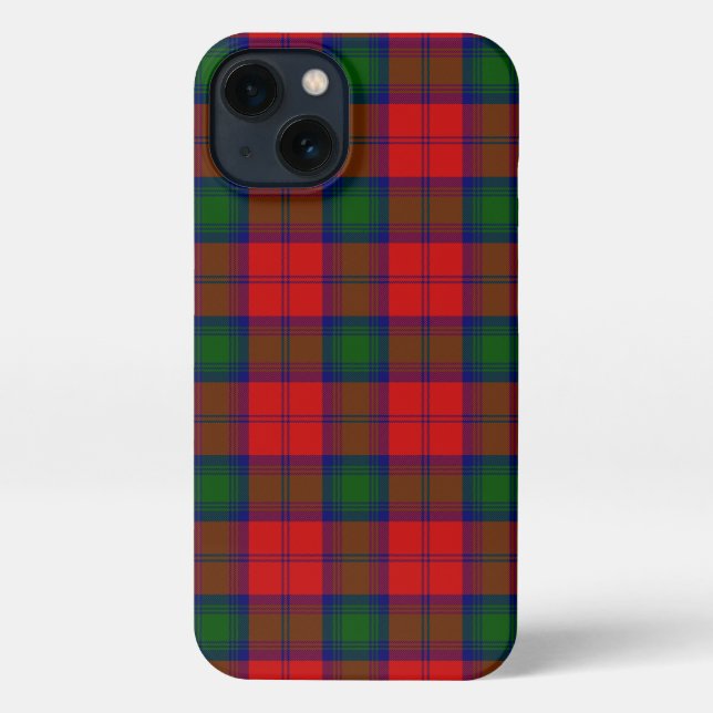 Funda Para iPhone Lindsay tartan green platillo rojo (Reverso )