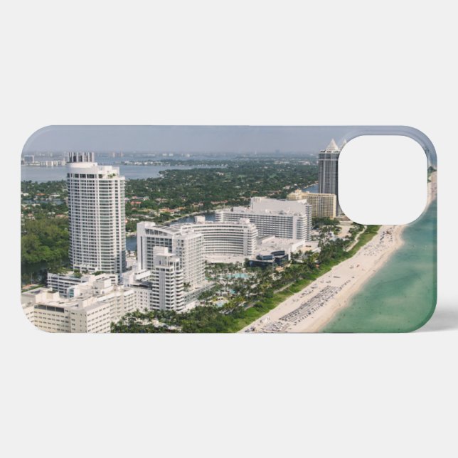 Funda Para iPhone Línea costera | Urban Beach, Miami, Florida (Reverso Horizontal)