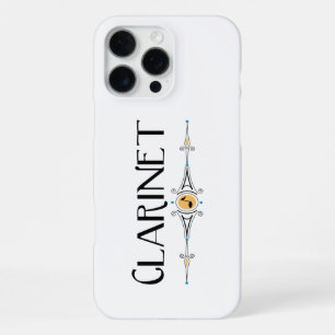 Funda Para iPhone 16 Pro Max Línea decorativa Clarinet