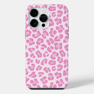 Funda Para iPhone 14 Pro Max Línea Rosa Leopard Preppy