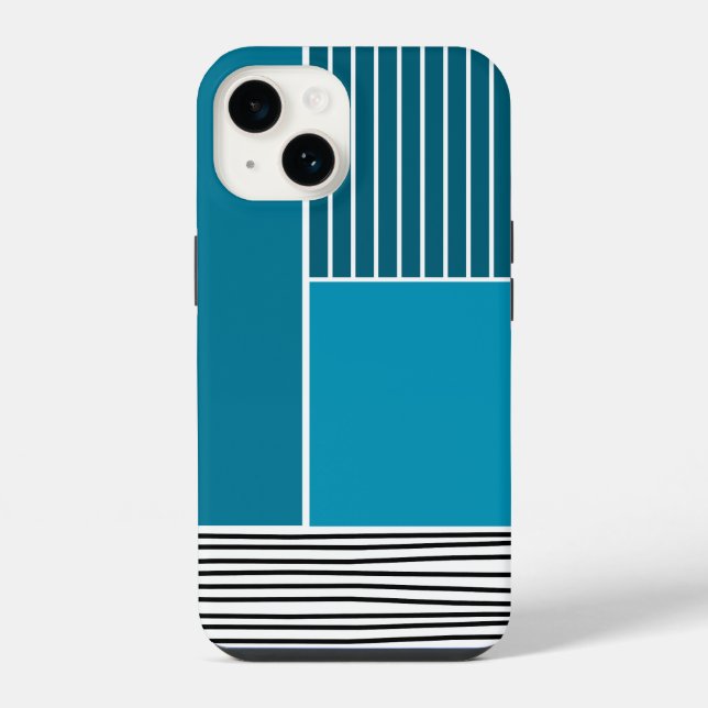 Funda Para iPhone Líneas abstractas  (Reverso )