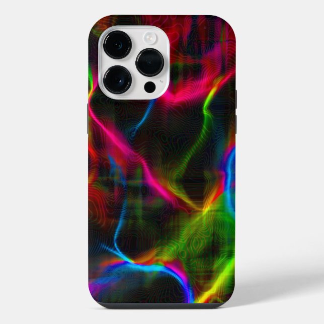 Funda Para iPhone Líneas abstractas coloridas lindas (Reverso )