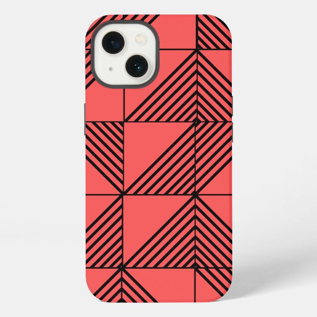 Funda Para iPhone Líneas Art Déco  (Reverso )