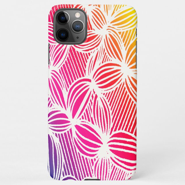 Funda Para iPhone Líneas de arco iris curvadas (Reverso)