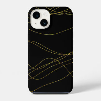 Funda Para iPhone 14 Líneas de oro clásicas