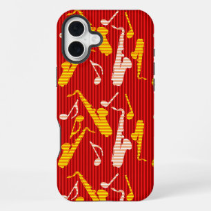 Funda Para iPhone 16 Plus Líneas de Saxofón