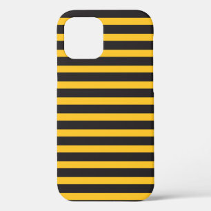 Funda Para iPhone 12 Líneas Horizontales Amarillas Negras Geométricas A