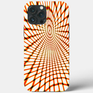Funda Para iPhone 13 Pro Max Líneas naranjas cruzadas retorcidas formando un cí