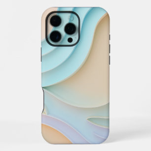 Funda Para iPhone 16 Pro Max Líneas y formularios curvados en pasteles con espa