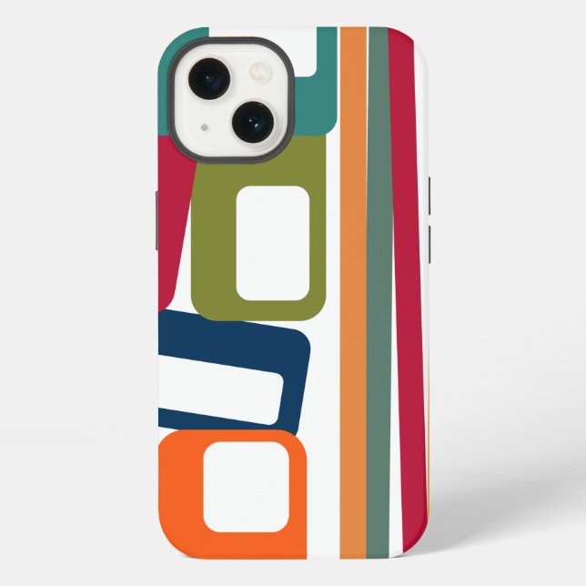 Funda Para iPhone Líneas y Rectángulos  (Reverso )