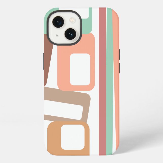Funda Para iPhone Líneas y Rectángulos  (Reverso )