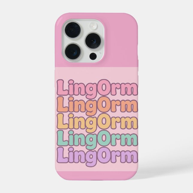 Funda Para iPhone Lingorm Kawaii Bubble Letter (Reverso )