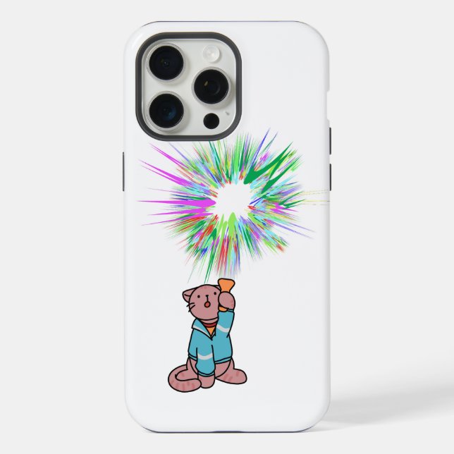 Funda Para iPhone linterna de gato (Reverso )