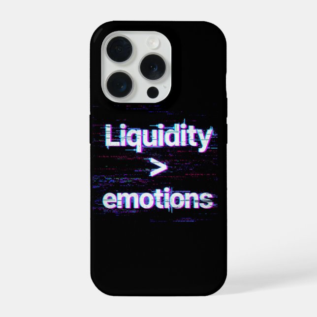 Funda Para iPhone Liquidity Over Emotions Glitch Phone Case (Reverso )