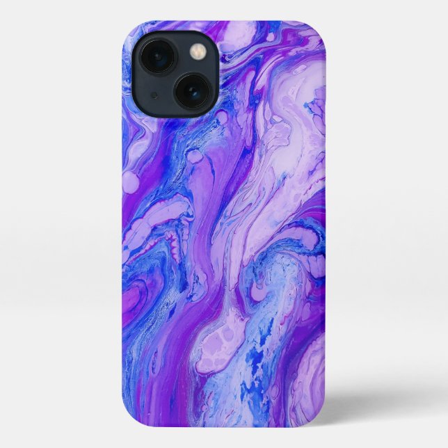 Funda Para iPhone líquido púrpura psicodélico (Reverso )