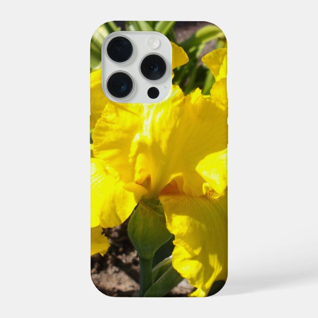 Funda Para iPhone Lirio Amarillo Brillante, (Reverso )