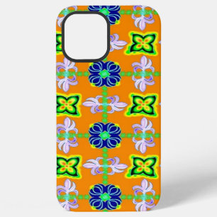 Funda Para iPhone 12 Pro Max Lirio retro y margaritas sobre amarillo