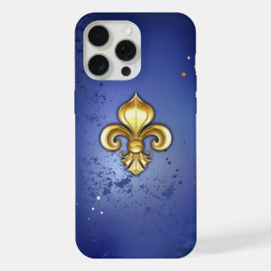 Lirios de oro sobre azul
