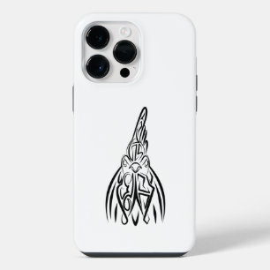 Funda Para iPhone 14 Pro Max Lista tribal negra y blanca