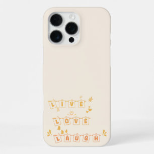 Funda Para iPhone 16 Pro Max Live Love Laugh Cute Notedry
