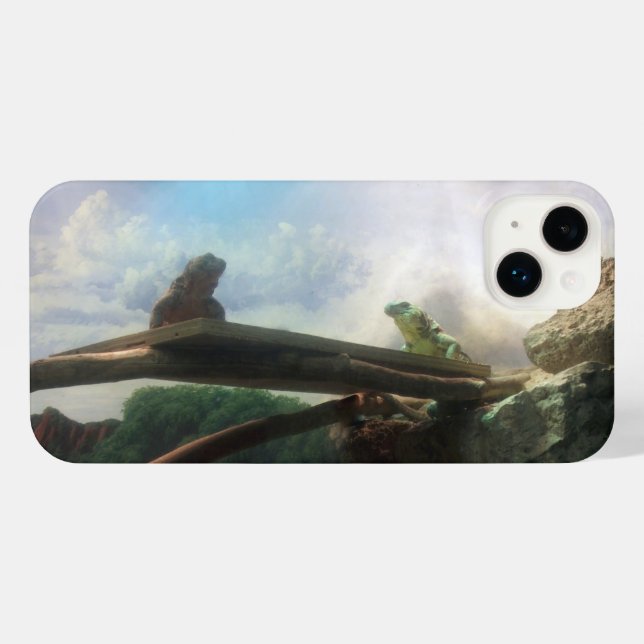 Funda Para iPhone Lizards Face Off iPhone Case (Reverso Horizontal)