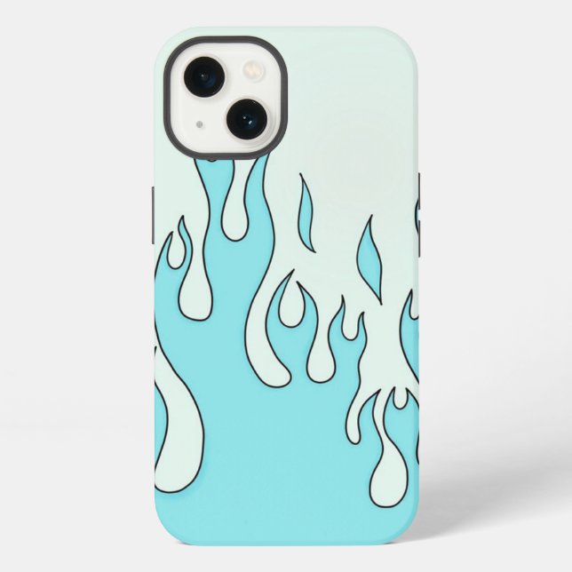 Funda Para iPhone Llama azul claro (Reverso )