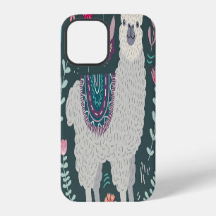 Funda Para iPhone 12 Llama floral: Doodles pintados a mano