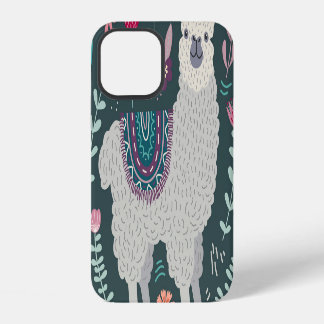 Funda Para iPhone 12 Llama floral: Doodles pintados a mano