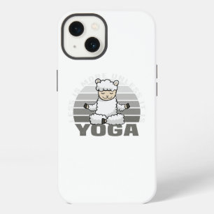 Llama lindo y divertido haciendo yoga. posturas di