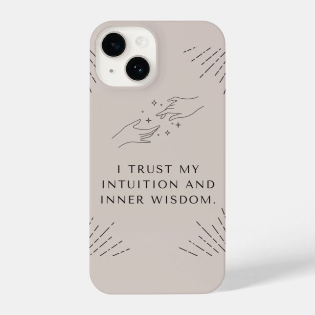 Funda Para iPhone Llamo al caso "Confío en mi intuición y sabiduría  (Reverso )