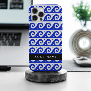 Llave Meandro Griego, Llave Onda, Azul, Tu Nombre