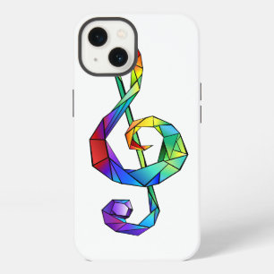 Llave musical de violín arcoíris