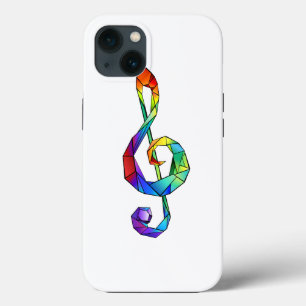 Llave musical de violín arcoíris