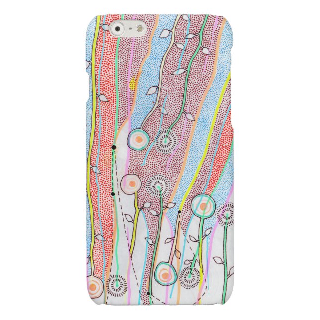 Funda Para iPhone Lluvia - arte por Alia - caso brillante del final (Reverso)