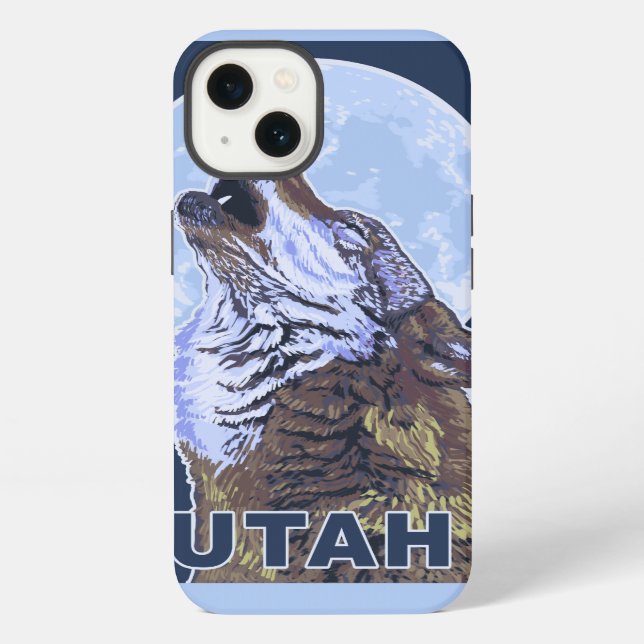 Funda Para iPhone Lobo gris HowlingUtah (Reverso )