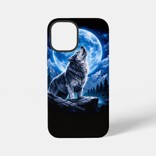 Funda Para iPhone Lobo Místico Aullando (Reverso )