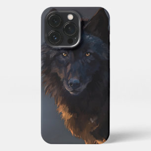 Funda Para iPhone 13 Pro Lobo negro