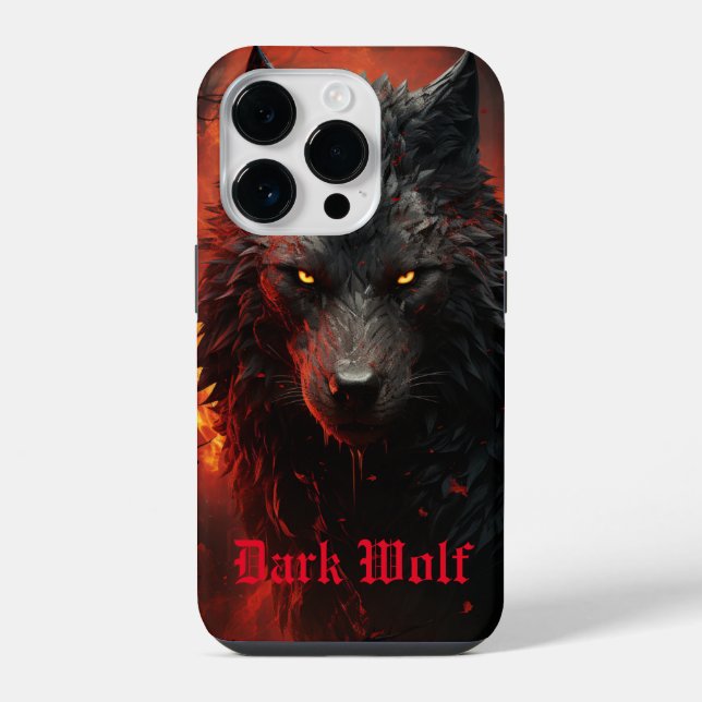 Funda Para iPhone Lobo Oscuro  (Reverso )