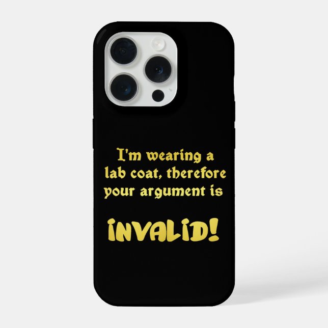 Funda Para iPhone Lógica Divertida de Bata de Laboratorio: El Argume (Reverso )