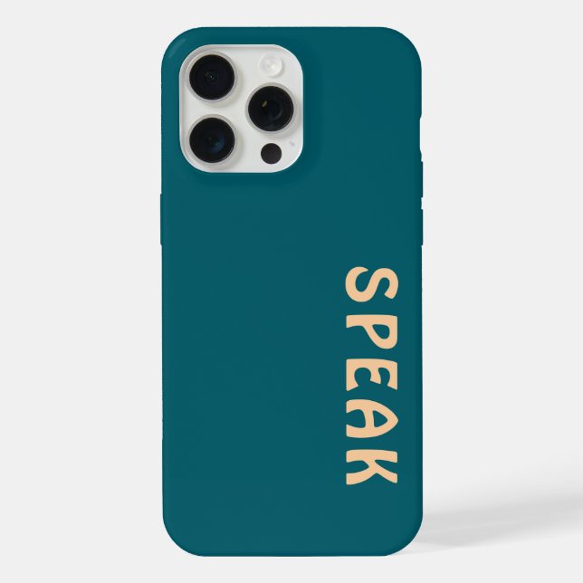 Funda Para iPhone Logo de SPEAK (Reverso )