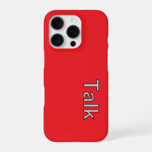 Funda Para iPhone 16 Pro Logo de TALK rojo