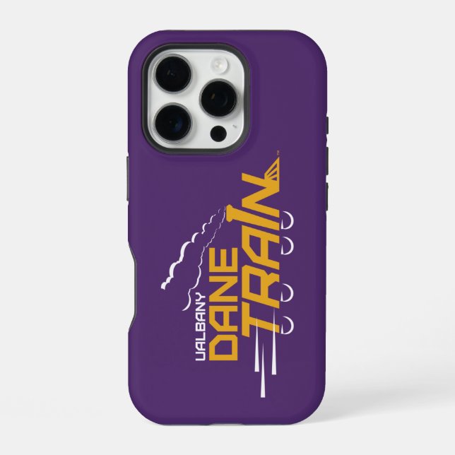 Funda Para iPhone Logo del Dane Train de UAlbany (Reverso )