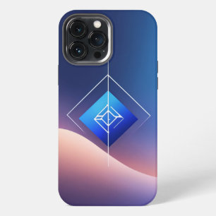 Funda Para iPhone 13 Pro Max Logo minimalista moderno - gradiente azul