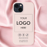 Logo Social Media BusinessiPhone Funda<br><div class="desc">Añade tu logotipo.</div>