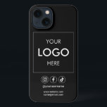 Logo Social Media BusinessiPhone Funda<br><div class="desc">Añade tu logotipo.</div>