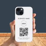 Logotipo comercial personalizado Código QR y promo<br><div class="desc">Promociona tu negocio con este estuche para iPhone genial,  que incluye logotipo personalizado,  código QR y texto. Añade fácilmente tu logotipo y otra información haciendo clic en la opción "personalizar".</div>