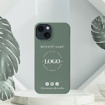 Logotipo comercial y medios sociales Minimalistas<br><div class="desc">Promociona tu negocio con este elegante estuche para iPhone,  que incluye el logotipo y el texto de los personalizados. Añade fácilmente tu logotipo haciendo clic en la opción "personalizar".</div>