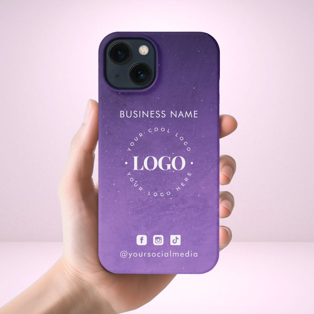 Funda Para iPhone Logotipo comercial y medios sociales Purple Galaxy (Subido por el creador)