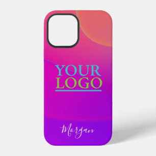 Funda Para iPhone 12 Logotipo de bricolaje, foto de arte Formas de colo